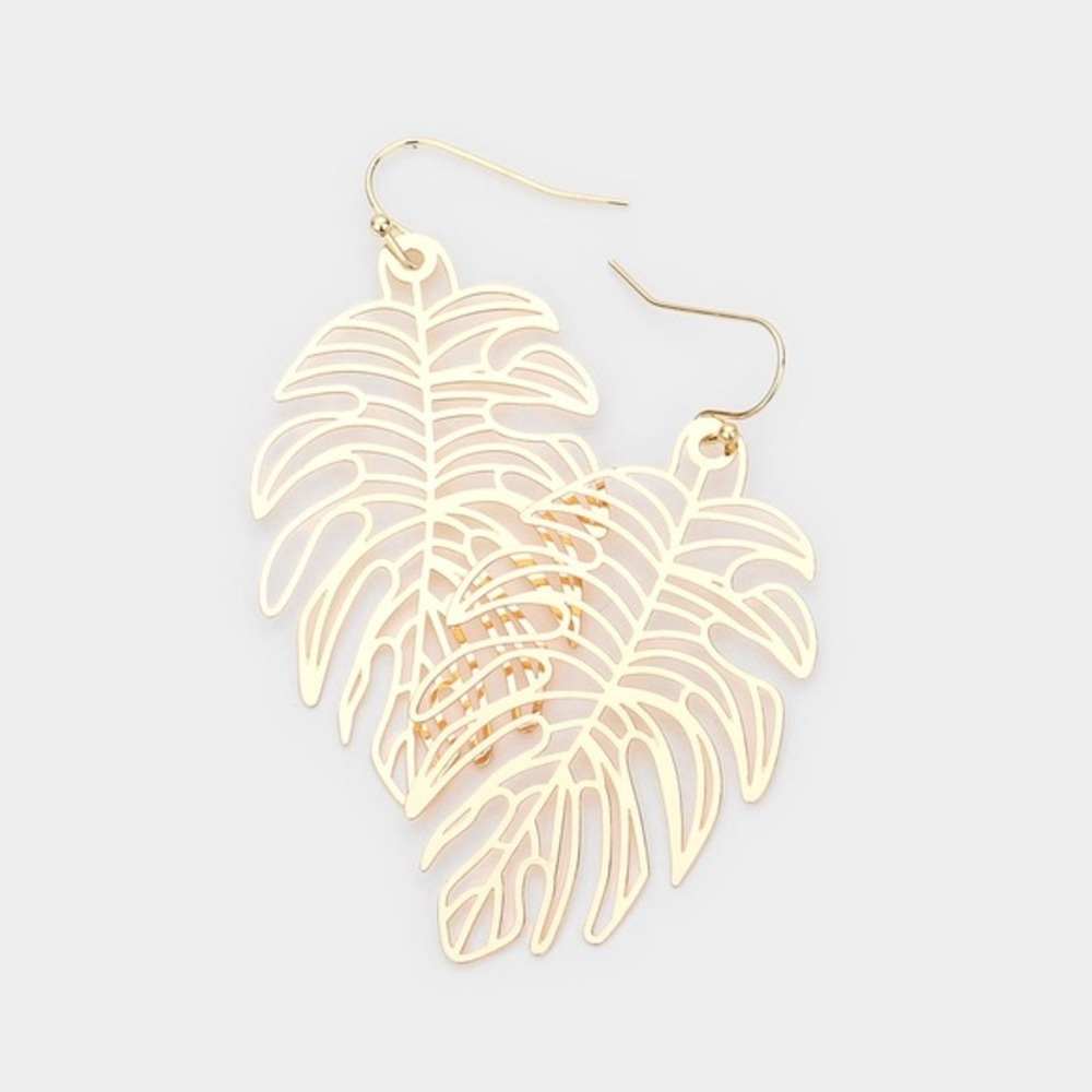 Leaf dangle earrings